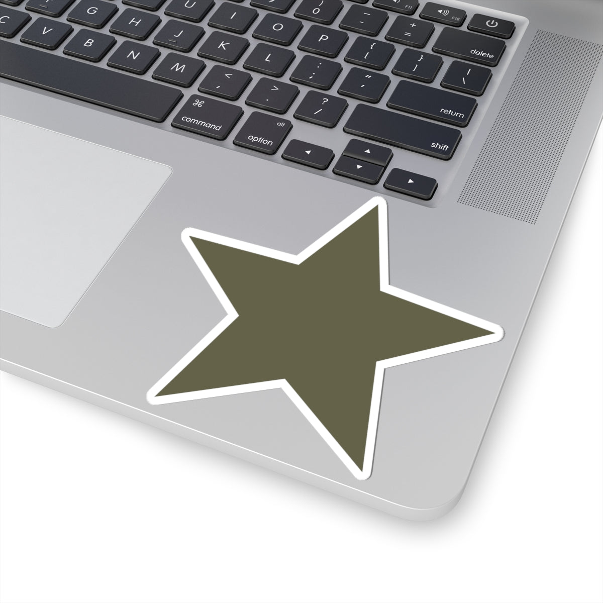 Olive Star Kiss-Cut Sticker – Decorative Laptop & Scrapbook Decal