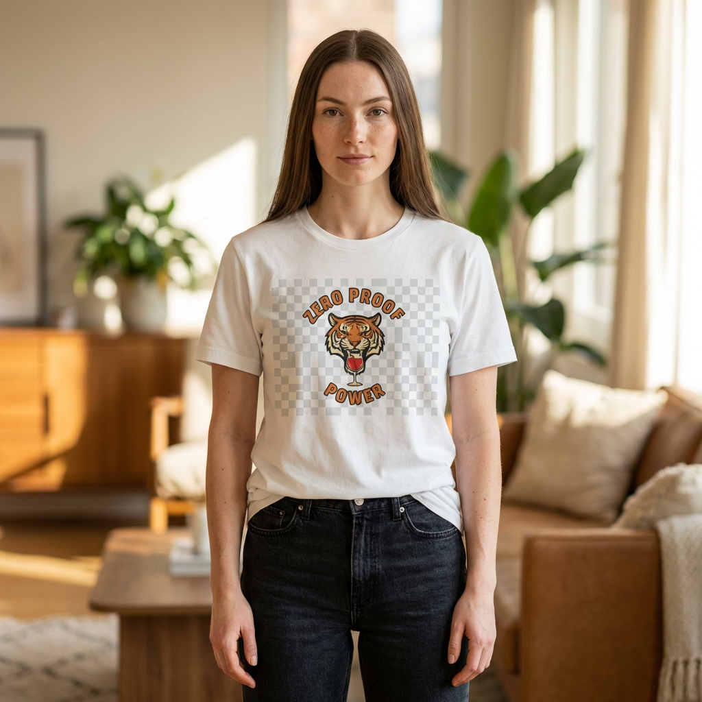 Zero Proof Power Tee — Sober Pride Short Sleeve Shirt