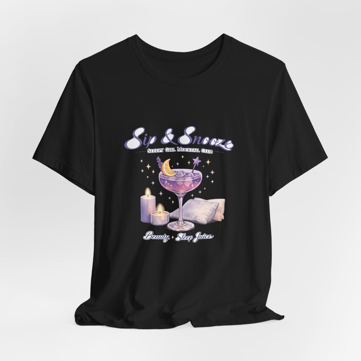 Sip & Snooze "Beauty Sleep Juice" Tee — Sleep Club Graphic T-Shirt