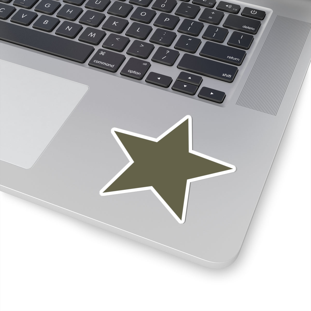 Olive Star Kiss-Cut Sticker – Decorative Laptop & Scrapbook Decal