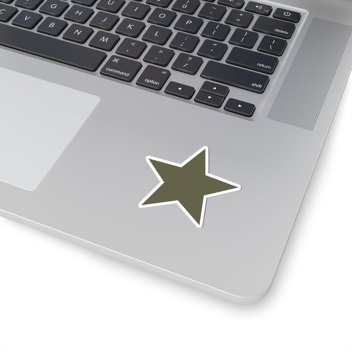 Olive Star Kiss-Cut Sticker – Decorative Laptop & Scrapbook Decal