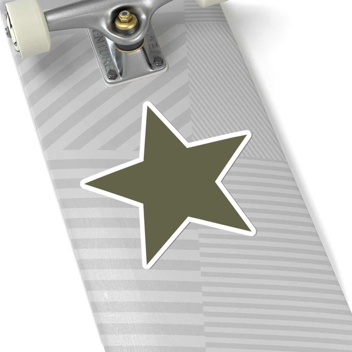 Olive Star Kiss-Cut Sticker – Decorative Laptop & Scrapbook Decal